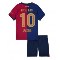 Maglie da calcio Barcelona Ansu Fati #10 Prima Maglia Bambino 2024-25 Manica Corta (+ Pantaloni corti)